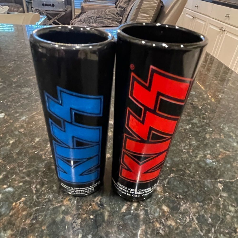 Set of Extra Tall Collectible Kiss Shotglasses!